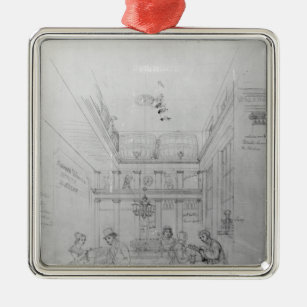 Ein London-Alkohol-Geschäft, 1839 Ornament Aus Metall