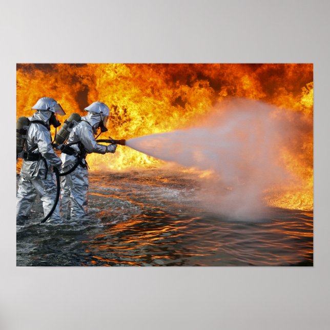 Ein Löschteam für Flugzeuge Poster (Vorne)