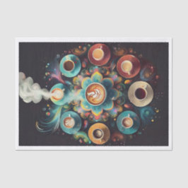 Ein Lotta Latte, ein bunter Kaffee Mandala Seidenpapier