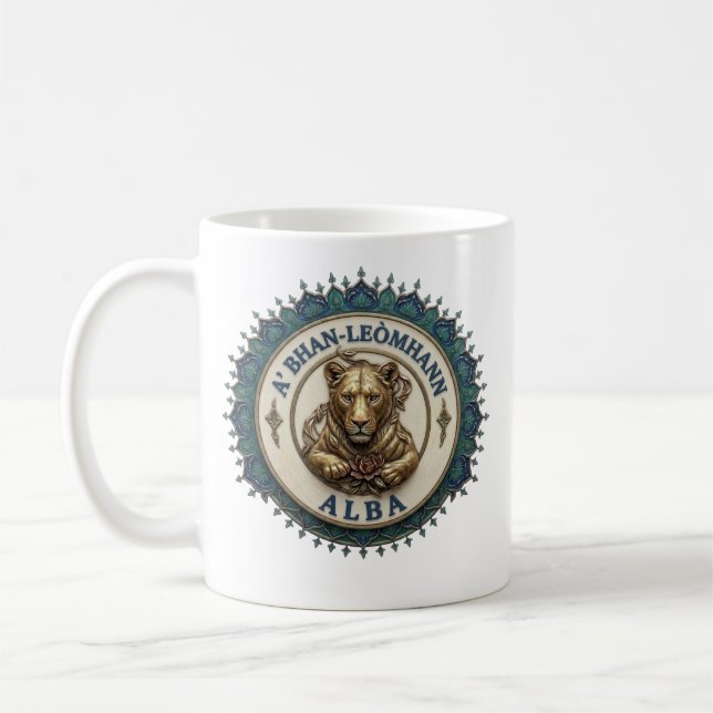 Ein Löwe. Schottland Coffee Mug Kaffeetasse (Links)