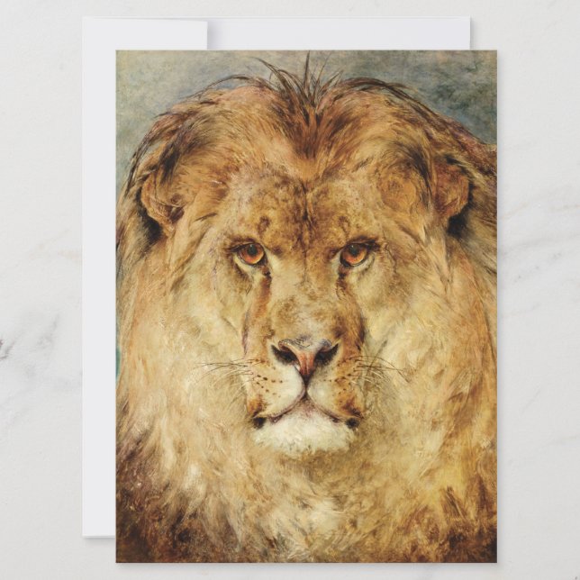 Ein Löwenkopf (von Heywood Hardy) Karte (Vorderseite)