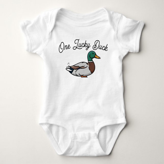 Ein Lucky-Duck-Sammelanzug Baby Strampler (Vorderseite)