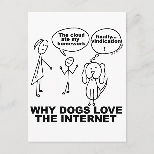 Ein lustiger Ate meine Hausaufgaben Joke Postkarte (Vorderseite)