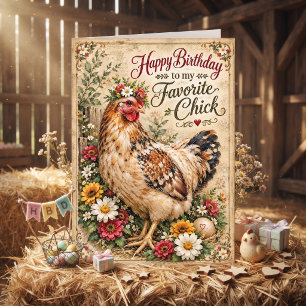 Ein lustiger Hühnerwitz Geburtstag für einen Freun Karte