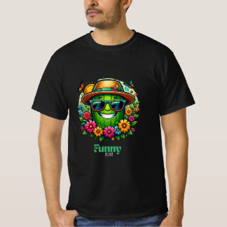 Ein lustiger Kaktus, der den Frühling mit Freude f T-Shirt