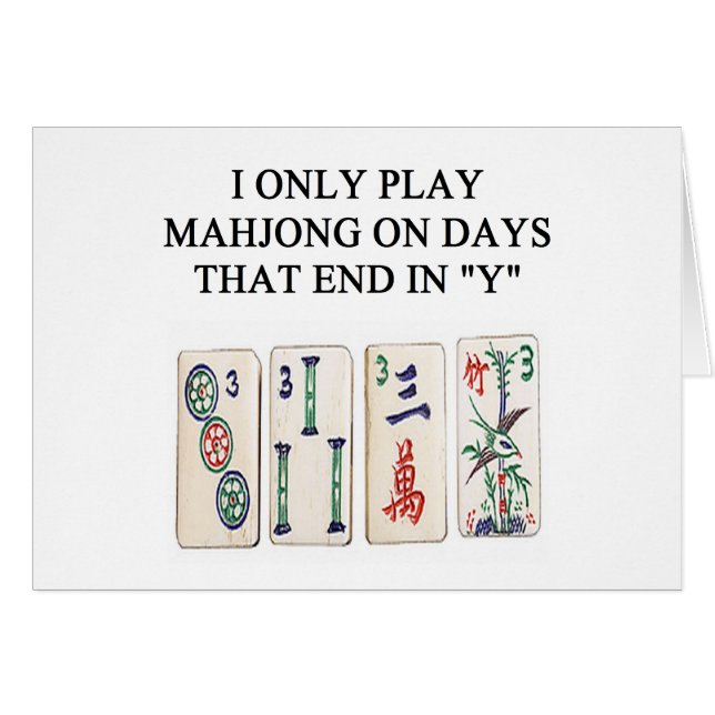 ein lustiger mahjong Entwurf (Vorderseite (Horizontal))