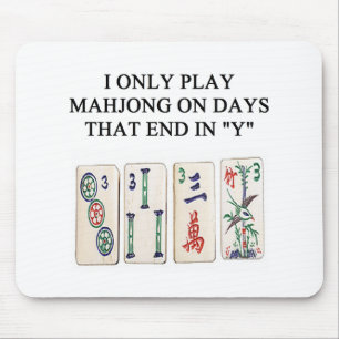 ein lustiger mahjong Entwurf Mousepad
