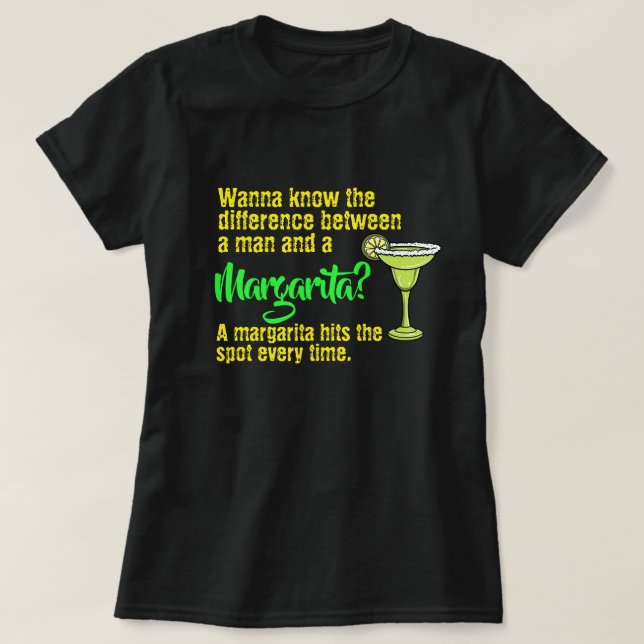 Ein lustiger Mann und eine Margarita trafen den Sp T-Shirt (Design vorne)