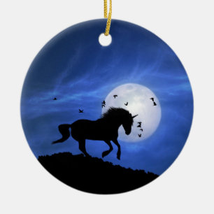 Ein lustiger Tag und Nacht Einhorn Xmas Ornament