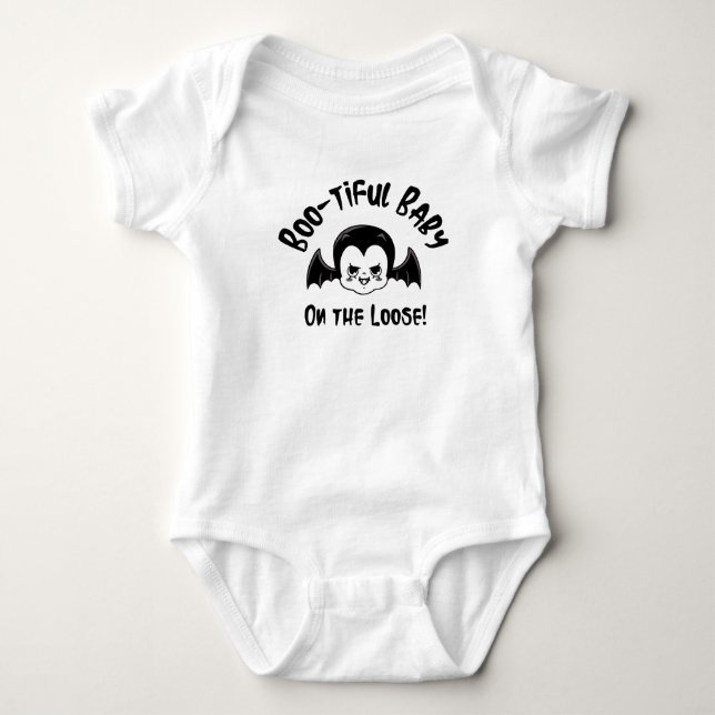 Ein lustiges Baby an der Lose Strampler (Vorderseite)