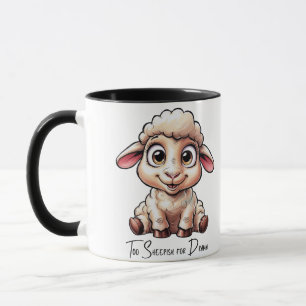 Ein lustiges Cartoon-Schaf zu Schafen für Drama Tasse