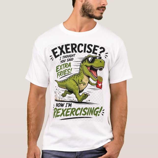 Ein lustiges Dinosaurier T-Shirt Design (Vorderseite)