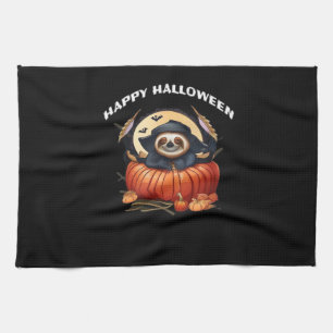 Ein lustiges Faultier, das Halloween Essential T-S Geschirrtuch