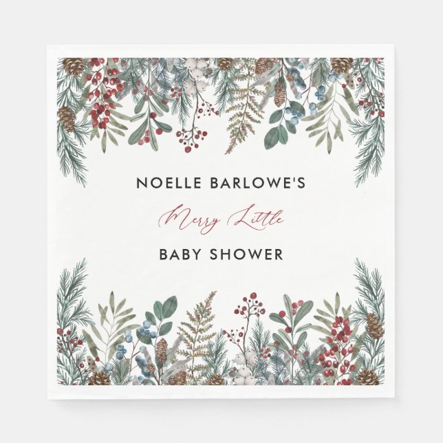 Ein lustiges kleines Babyduschpapier Napkins Serviette (Vorderseite)