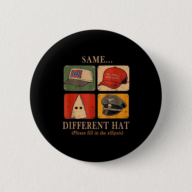 Ein lustiges Rätsel, gleicher...anderer Hut, lusti Button (Vorderseite)