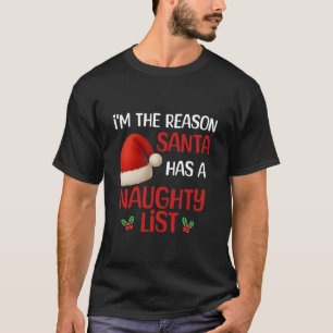 Ein lustiges Weihnachten-unanständig-Liste-Design T-Shirt