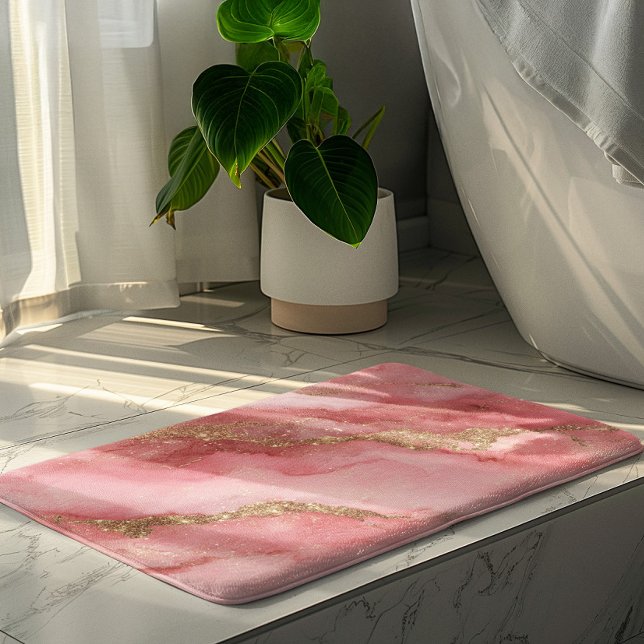 Ein luxuriöser rosa Marmorhintergrund Badematte (Von Creator hochgeladen)