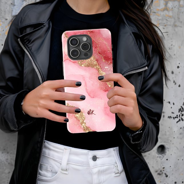 Ein luxuriöser rosa Marmorhintergrund iPhone Hülle (Von Creator hochgeladen)