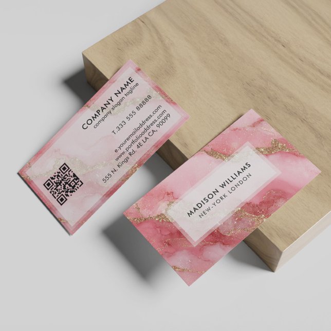 Ein luxuriöser rosa Marmorhintergrund Visitenkarte (Von Creator hochgeladen)