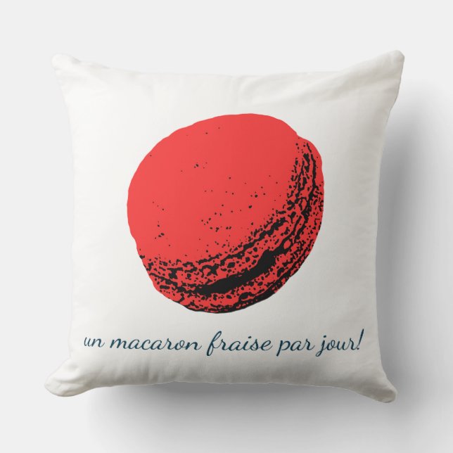 Ein Macaron-Duft par jour! Kissen (Vorderseite)