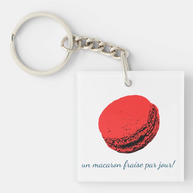 Ein Macaron-Duft par jour! Schlüsselanhänger (Vorderseite)