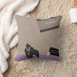 Ein mächtiges Gorilla-Deckblatt Kissen