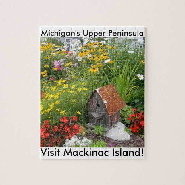 Ein Mackinac Insel-Blumen-Garten Puzzle (Vertikal)