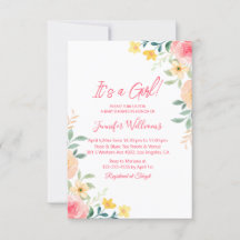 ein Mädchen, Aquarellfarben, rosa Blütendusche