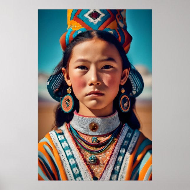 Ein Mädchen aus der mongolischen China Poster (Vorne)