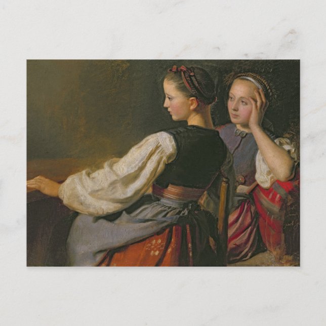 Ein Mädchen aus Probsteier, 1844 Postkarte (Vorderseite)