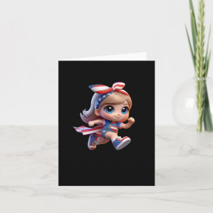 Ein Mädchen beim Laufen Sport Sticker Karte