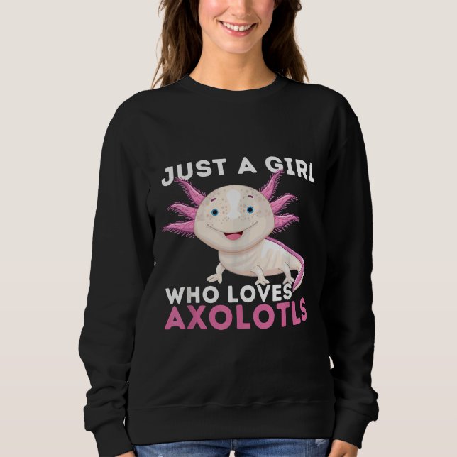Ein Mädchen, das Axolotls Liebe mexikanischer Walf Sweatshirt (Vorderseite)