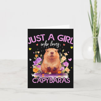 Ein Mädchen, das Capybaras für Frauen liebt girlsp Karte