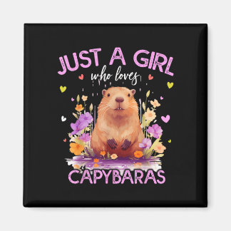 Ein Mädchen, das Capybaras für Frauen liebt girlsp Magnet