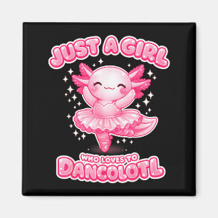 Ein Mädchen, das Dancolotl-Axolotl-Mädchen-Ballett Magnet