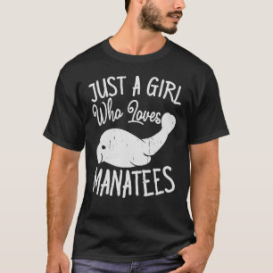 Ein Mädchen, das die Liebe Seekühe liebt Mädchen T-Shirt