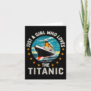 Ein Mädchen, das die RMS Titanic Girls Liebe Karte