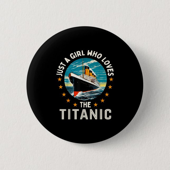 Ein Mädchen, das die RMS-Titanic-Mädchen liebt  Button (Vorderseite)