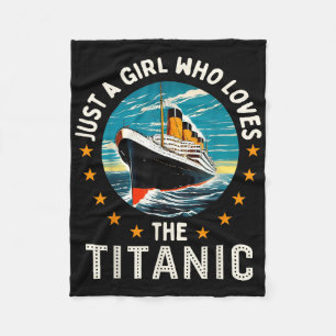 Ein Mädchen, das die RMS Titanic Mädchen liebt  Fleecedecke