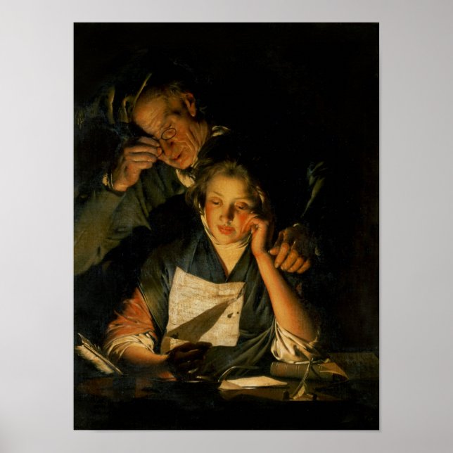 Ein Mädchen, das einen Brief liest Poster (Vorne)