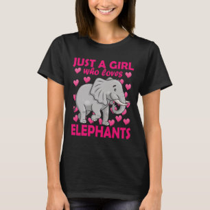 Ein Mädchen, das Elefanten im Zoo schützt T-Shirt
