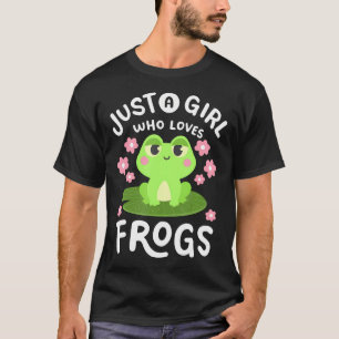 Ein Mädchen, das Frösche liebt Kawaii Froschliebha T-Shirt