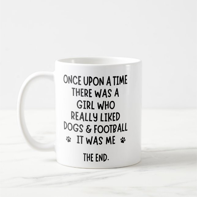 Ein Mädchen, das Fußball und Hunde wirklich mochte Kaffeetasse (Links)