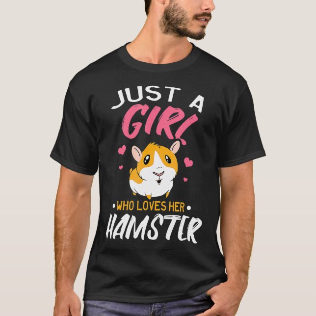 Ein Mädchen, das Hamster Lieben T-Shirt (Vorderseite)