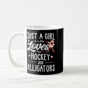 Ein Mädchen, das Hockey und Alligatoren liebt Gesc Kaffeetasse