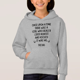 Ein Mädchen, das Hockey und Pferde wirklich mocht Hoodie