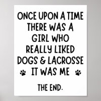 Ein Mädchen, das Hunde und Lacrosse wirklich mocht