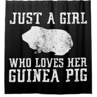 Ein Mädchen, das ihre Guinea Liebe, schweine Lover Duschvorhang