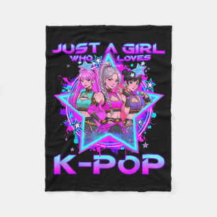 Ein Mädchen, das K-Pop liebt, Kinder Mädchen K-Pop Fleecedecke