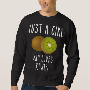 Ein Mädchen, das Kiwi Obst Kiwi Obst sommerliche F Sweatshirt
